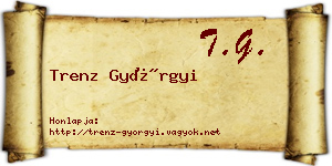 Trenz Györgyi névjegykártya